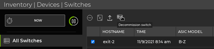 expanded inventory card with one device selected