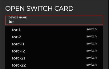 dropdown displaying switches